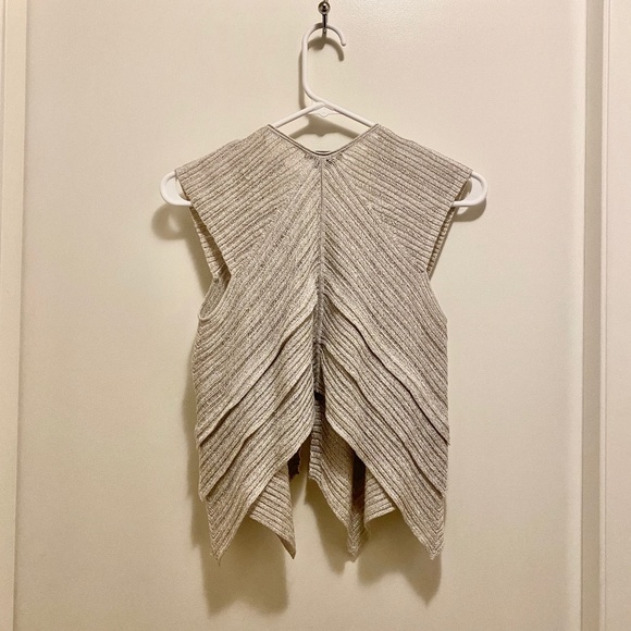 A/X Armani Exchange Silver Layered Chevron Vest S - Picture 2 of 9